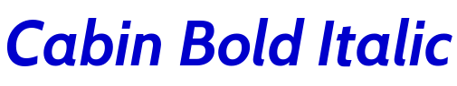 Cabin Bold Italic police de caractère